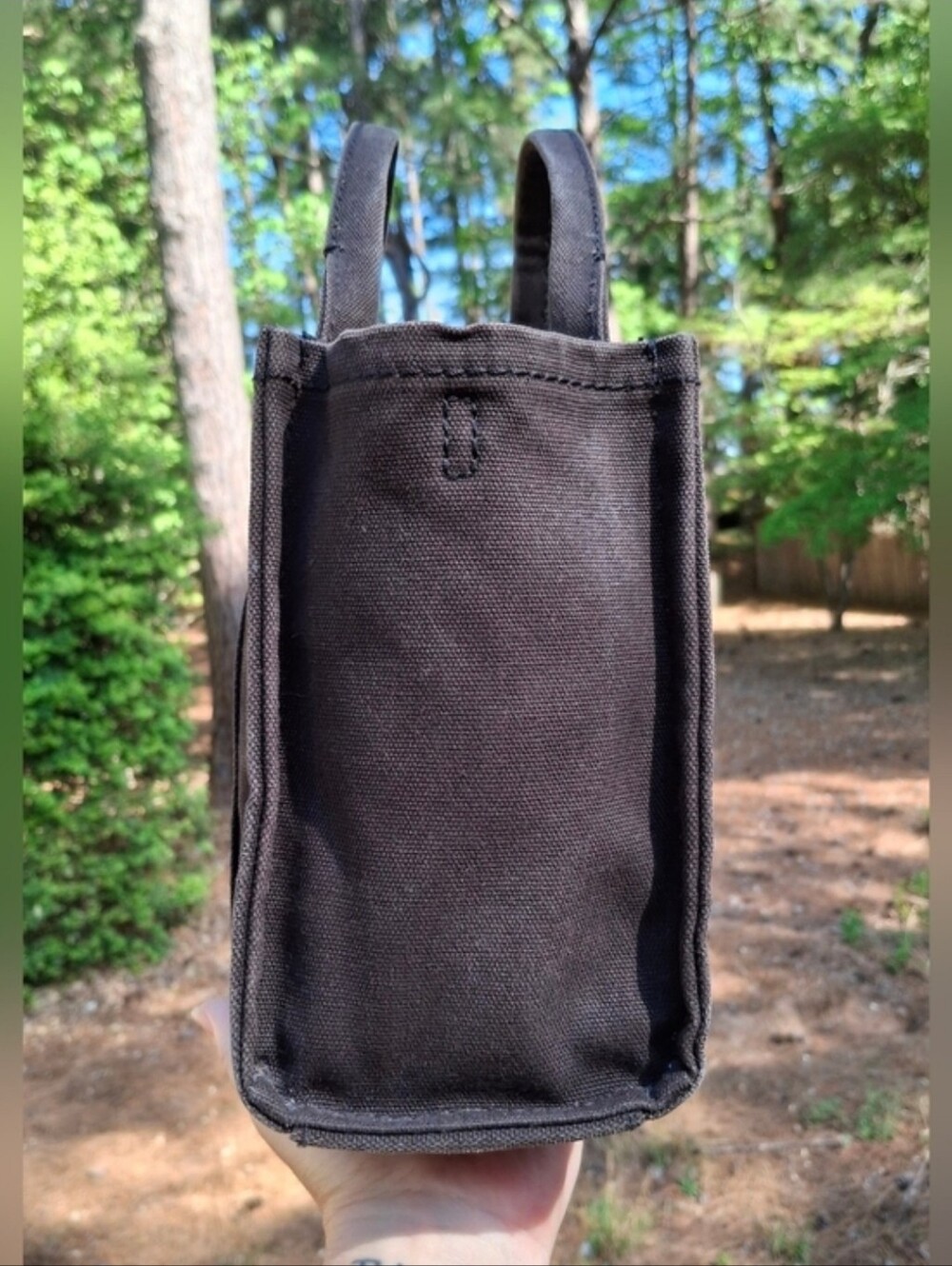Marc Jacobs The Tote Bag Small Black Canvas Crossbody Shoulder Bag - Picture 6 of 12